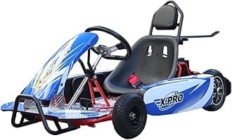 X-PRO 350w*2 Brushless Electric Go Kart Rambler 700W Racing Drifting Kids Go Karts (Blue)