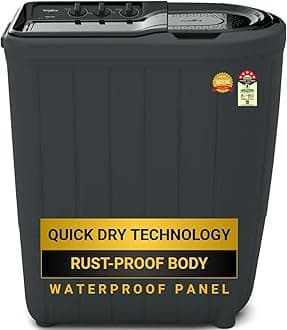 Whirlpool 6 Kg 5 Star Superb Atom Semi-Automatic Top Loading Washing Machine (SUPERB ATOM 60I, Grey Dazzle, TurboScrub Technology)