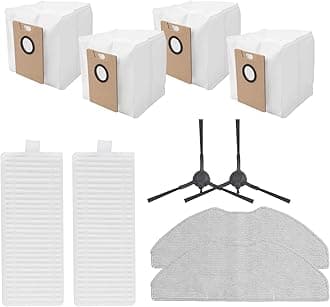 Fit For Tapo RV30 Max / RV30 Max Plus / RV20 Max / RV20 Max Plus Plus Robot Vacuum Cleaner, 10Pcs Side Brush Filter Mop Cloth Dust Bags Kit, Vacuum Parts & Accessories