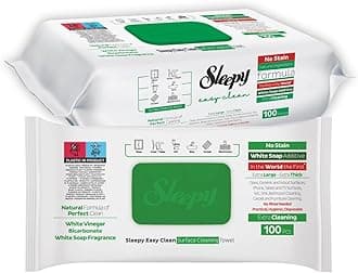 Easy Clean All Purpose Cleaning Wet Wipes, Disposable Multi Surface Cleaner Towel 8.5"" x 10"" Large and Thick