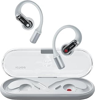 Ear (Open) Open-Ear Headphones, Earbuds with Earhooks, Clear Voice Technology with 2 Mics, BT 5.3, Fast Charging, Compatible with iPhone & Android -White