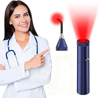Tashi Red Light Therapy Device, Cold Sore Canker Sore Treatment Device, Infrared Light Therapy for Lips Mouth Nose Ear Knee Feet Hands Joint Muscle Nerve Pain Relief with Removable Tip