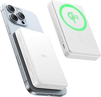 for MagSafe Power Bank, Ultra-Compact 10,000mAh MagSafe Portable Charger,15W Ultra-Fast Battery Pack, 27W USB-C MagSlim Charger with Cable for iPhone 17/16/15/14/13/12, White