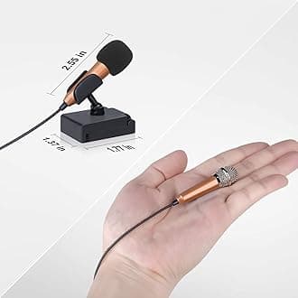 Uniwit Mini Portable Vocal/Instrument Microphone For Mobile phone laptop Notebook Apple iPhone Sumsung Android With Holder Clip - Golden