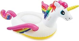 Unicorn Inflatable Ride-On Pool Float, 79" X 55" X 38"