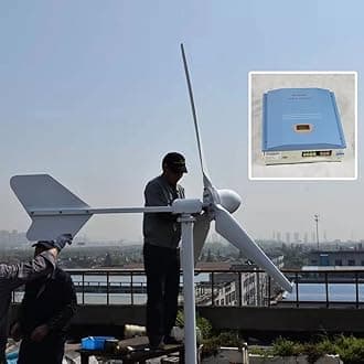 3000W 96V Horizontal Wind Turbine 3KW Wind Generator Kits 3 Blades Wind Turbines with Charge Controller for Home Industrial RV Farm Off Grid System (No Pole)