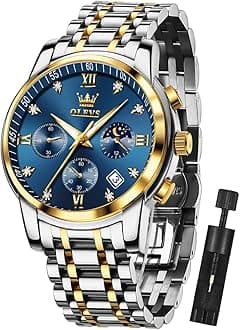 Ladies Luxury Gold Silver Stainless Steel Quartz Watch Waterproof Date