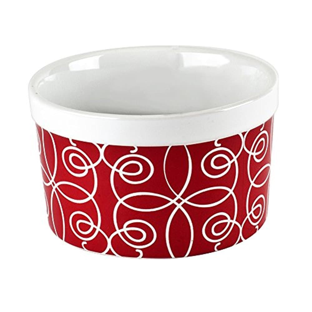 33392 2.75 x 5 in. Scrollwork Ramekin - Red