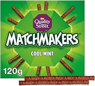 Matchmakers Cool Mint Chocolate Sticks Box | 120g of Crunchy Mint Pieces in Milk & Dark Chocolate | Festive Treats for Sharing, Stocking Fillers & After-Dinner Moments