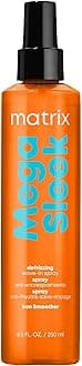 Heat Protection Spray Up To 230°C | Frizz Control & Smooth Hair, Anti-Humidity, Up To 230°C Heat Protection | Total Results Mega Sleek Iron Smoother | 250ml