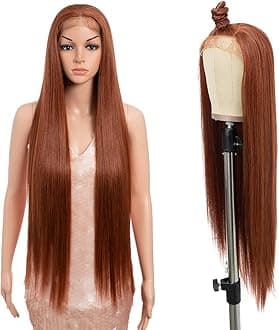 Style Icon 36” Super Long 13x4 Lace Wig Easy-360 Lace Frontal Wigs Free Part Lace Front Wigs with Baby Hair (36“, 130T)