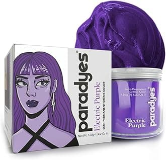 Paradyes Semi-Permanent Electric Purple Hair Colour | Conditioner-Based DIY Colour | For Colour Refresh | Best on Pre-Lightened Hair | 120g