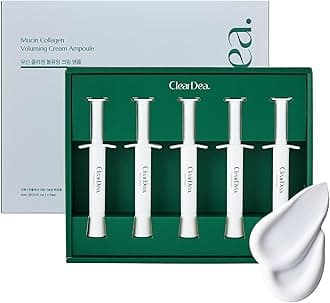 - Mucin Collagen Voluming Ampoule Moisturizer Face Cream (Dual Collagen + Mucin Care) – Deep Hydrating Facial Skin Care for Women, Glow Up Skincare Essentials - 0.14 Fl Oz x 5ea