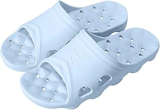 BAI HOU Shower Slipper,Slippers with Drainage Holes,Quick Drying Non-Slip Slippers, Bathroom Slippers Gym Slippers Soft Sole Open Toe House Slippers for Men and Women EVA Platform
