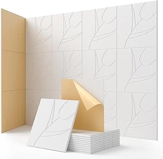 Sound Proofing Panels Self-Adhesive, 12 pcs, Kuchoow Acoustic Panels for Studio, Home, Offices, Echoes Absorbing & Noise Reduction, 12" X 12" X 0.4", Acoustic Wall Panels