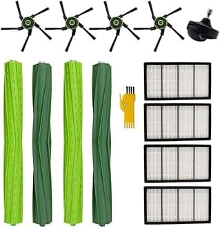 aotengReplacement Parts for Irobot Roomba s9+ (9550) s9 9550 Robot Vacuum Cleaner Accessories Kit 13 Packs 2 Sets of Roller Brushes, 4 Filters, 4 Side Brushes, 1 Front Wheel