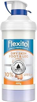 Flexitol Dry Skin Foot & Leg Cream, Clinically Proven to Hydrate Feet and Legs, Quick Absorbing Foot Care, 48H Hydration, Hydrate, Soften, and Moisturise Very Dry Feet and Legs, 10% Urea, 1 x 485g