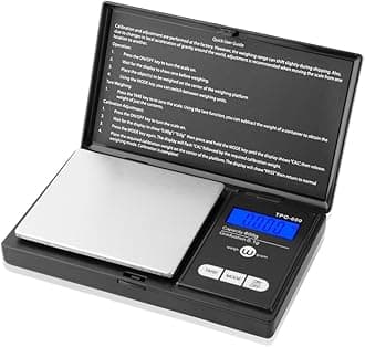 Weigh Gram Digital Pocket Scale, 600g x 0.1g,Grams Scale, Jewelry Scale, Food Scale, Kitchen Scale, TOP-600 (Black)