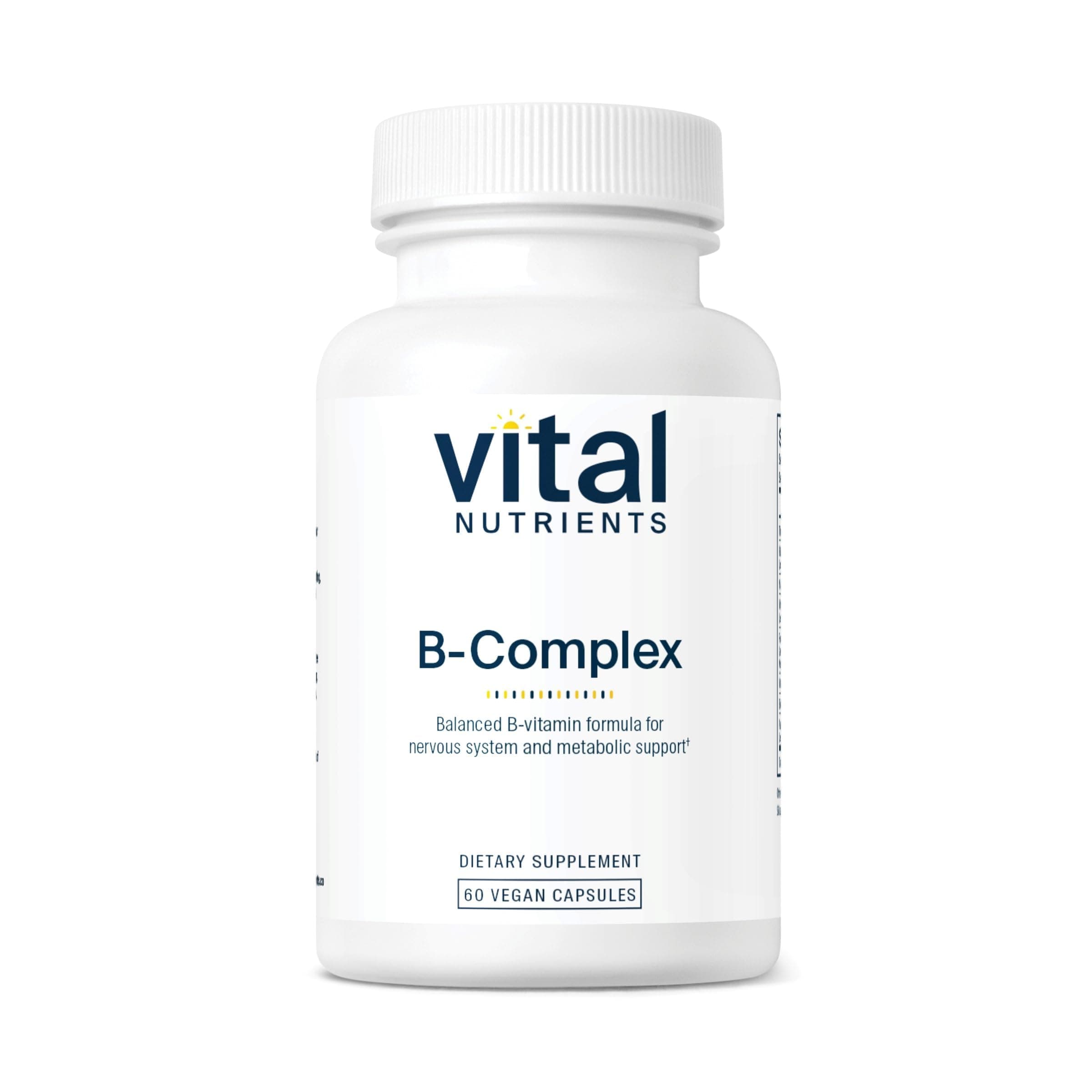 Vital Nutrients Vitamin B-Complex - Vegan High-Potency Methylated B Complex Vitamins - B Vitamins Support Energy Production, Metabolism, and Heart Health* - Gluten, Dairy, Soy Free - 60 Capsules