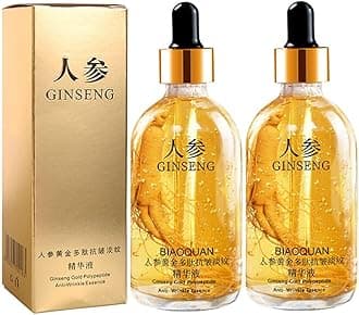 Ginseng Anti Wrinkle Serum, Ginseng Polypeptide Anti-Ageing Essence, Ginseng Extract Liquid, Korean Ginseng Anti Aging Essential Oil Tighten Moisturizing Smooth Skin Reduce Fine Lines (2 Bottles)