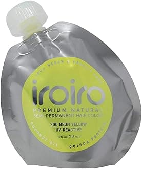 IROIRO Premium Natural Semi-Permanent Hair Color 300 Neon Yellow (4oz)