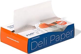 Fit Meal Prep [500 Pack] 8 x 10.75" Wax Paper Sheets for Food, Interfolded Precut Deli Pop Up Grease-Proof Sandwich Paper Wraps, Waterproof for Lunch, Food Basket, Microwave Cover, BBQ