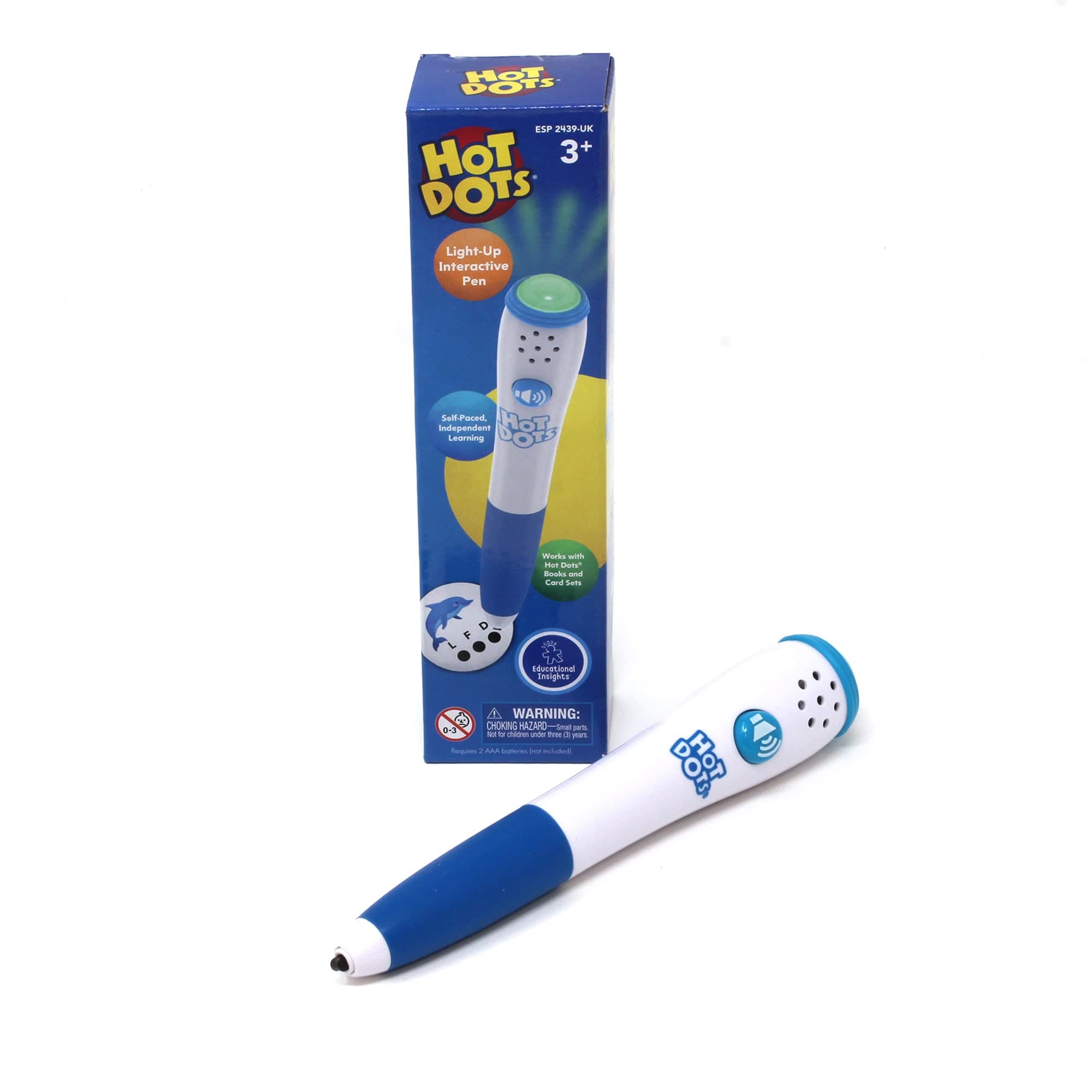 Learning Resources Hot Dots Light-Up Interactive Pen, Single Pen, Interactive Learning, Compatible with Any Hot Dots Set, Ages 3+