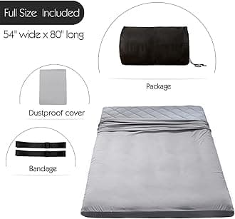 MAXYOYO Japanese Floor Futon Mattress Full Size, Floor Bed for Adults, Roll Up Folding Floor Mattress, Diamond Patterned Japanese Floor Bed