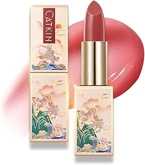 CATKIN Lip Balm Color Tinted Lip Stain Ultra Hydrating Moistrurizer Chapstick with Vitamin E Nourishing For Cracked & Dry Lips 0.12 oz C06 Camellia