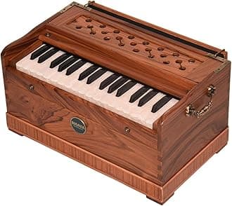 Bhava Lite "Travel" Harmonium | Concert Teak Edition | Handmade in India, Ethically Sourced | Professionally Tuned in U.S. | Perfect for Yoga and Kirtan | Travel Ready