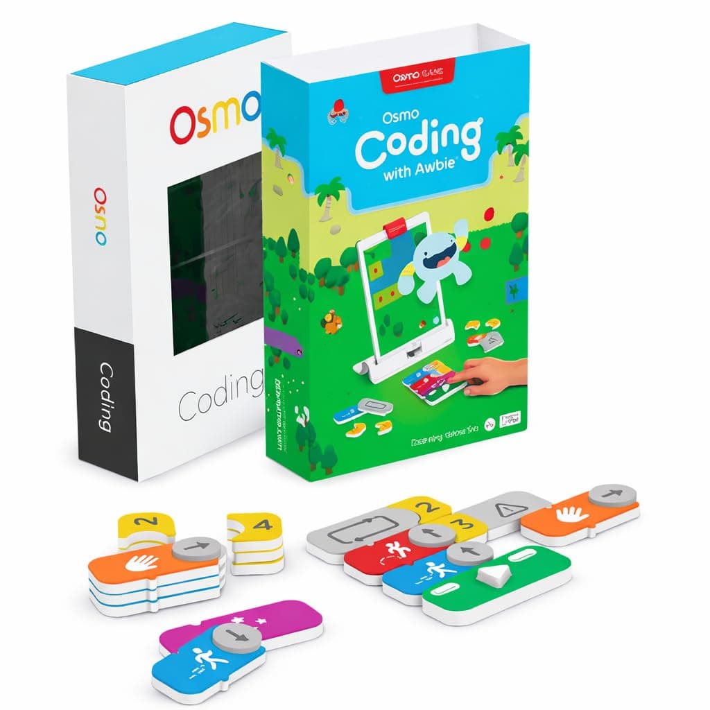 Coding Family Bundle for iPad & Fire Tablet - 3 Educational Learning Games - Ages 5-10+ - Coding Jam, Coding Awbie, Coding Duo - STEM Toy (Osmo Base Required) (Amazon Exclusive)