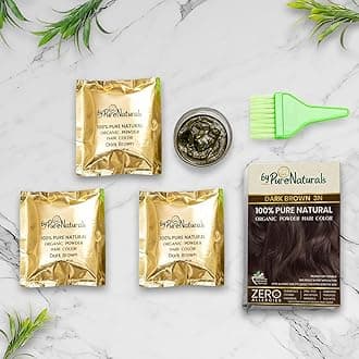 byPureNaturals 100% Organic Hair Colour Powder 3N Dark Brown 120gm- Pack of 2 | Safest Beard Colour for Men | Natural Hair Colour for Women & Men