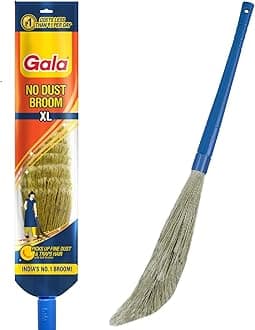 Gala No Dust Broom Extra Long (For Floor Cleaning Multipurpose, Fiber) (149629)