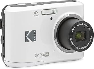 PIXPRO Friendly Zoom FZ45-WH 16MP Digital Camera with 4X Optical Zoom 27mm Wide Angle and 2.7" LCD Screen (White)