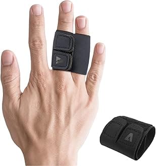 Finger Splint Wraps Reusable Finger Buddy Tape Adjustable Finger Brace Trigger Finger Splints Mallet Finger Support Compression Finger Sleeves for Arthritis Pain Relief, Sport Injury - M