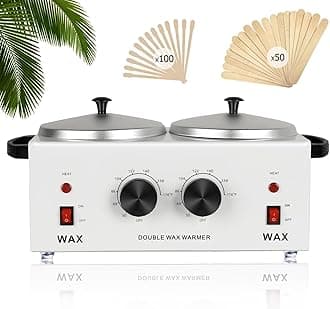 Double Waxing Machine Wax Pot For Hair Removal, Body Warmer Adjustable ℉ Temp Whole Salon