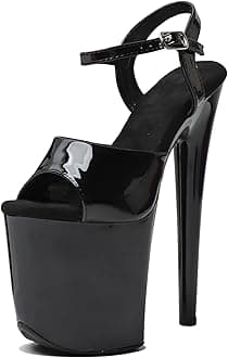 WUXIN H&PWomen's 8 in Platform Sandal Heels Ankle-Strap Sexy,8 in Pole Dance High Heel Platform,20 cm Exotic Platform Pole Dancer Heels Shoes Stiletto