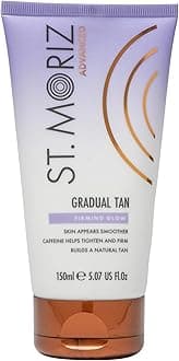 Advanced Firming Gradual Self Tanner – Hydrating Tan Moisturizer with Caffeine for Firmer, Smoother Skin – Natural Gradual Glow in 1–3 Uses – Vegan, 150ml