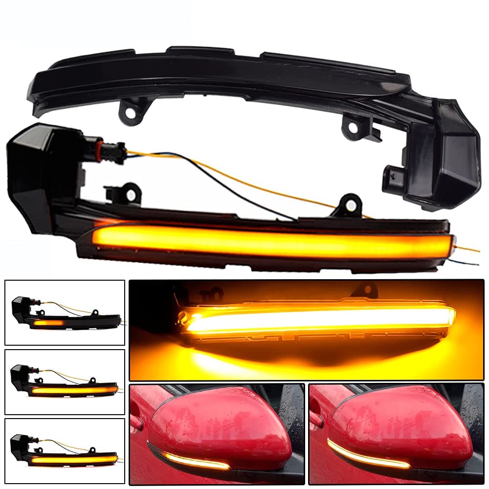 LED Dynamic Turn Signal Blinker Sequential Side Mirror Indicator Light For Jaguar XE XF XJ F-TYPE XK XKR I-PACE X250 X260