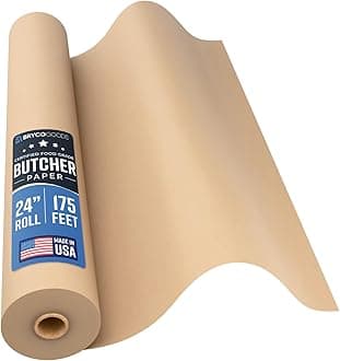 Brown Kraft Butcher Paper Roll - Long 24 Inch x 175 Feet (2100 Inch) - Food Grade Brown Wrapping Paper for Smoking Meat of all Varieties ââ‚¬â€œ Unbleached, Unwaxed and Uncoated ââ‚¬â€œ