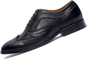 LOUIS STITCHMen's Formal Shoes | Handcrafted European Leather Brogues | Lace-Up Style for Business, Formal (IB-KX0Y-QHOZ)