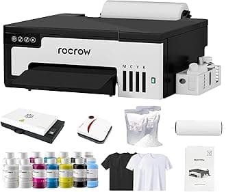 A4 L8058 DTF Printer Bundle, XP600 DTF Printer Machine with Curing Oven for DIY T Shirt Printing, White Ink Mixing, Auto Curing, Custom Printing & Auto Cleaning for DIY, L8
