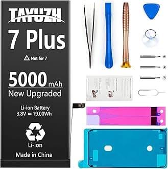 Battery for iPhone 7 Plus, 5000mAh Li-Polymer Inner Battery Compatible with iPhone 7 Plus New 0 Cycle Battery Model A1661 A1784 A1785 with Repair Tools and Instruction