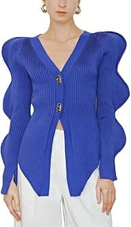 URBAN REVIVO Women's Knit Cardigan Sweaters Long Sleeve Button Down Open Front Casual Outwear Trendy 2025