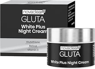Novaclear Gluta White Plus- Night Cream, Glutathione Night Cream for Skin Brightening/Reduce Wrinkle/Flawless Skin/Daily Care/Soft Skin/Natural Glow -50 ml