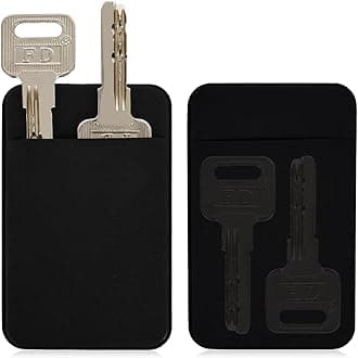 Wallet Key Holder, Key Sleeve Ultra Thin Slim Card Key Holder for Wallet, Compact Card Key Hider Perfectly Fits into Wallets (Black)