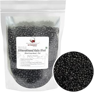 GITAGGED Black Soybeans Soya Beans Uttarakhand From Himalayan Valleys,Kala Bhat-500 Gm