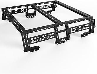 CLAMBER Overland Bed Rack for Mid-Size Pickup Truck with/Without Bed Rails | Adjustable Width Compatible with Tacoma, Gladiator, Ranger, Colorado, Canyon, Frontier (See Image for Size Chart)