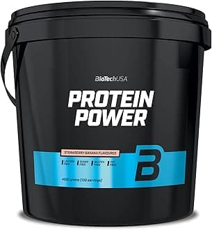 Protein Power | High Protein, Sugar-Free, Lactose-Free, Gluten-Free | Added Creatine, 4 kg, Strawberry-Banana