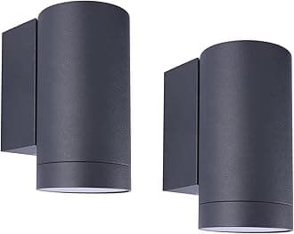 Klighten 2 pcs Outdoor Wall Lights IP65, Outside Down Lights, Exterior Wall Lighting Aluminum Modern Wall Lamp for Garden Entrance Terraces, Socket GU10, Bulbs not Included, Anthracite
